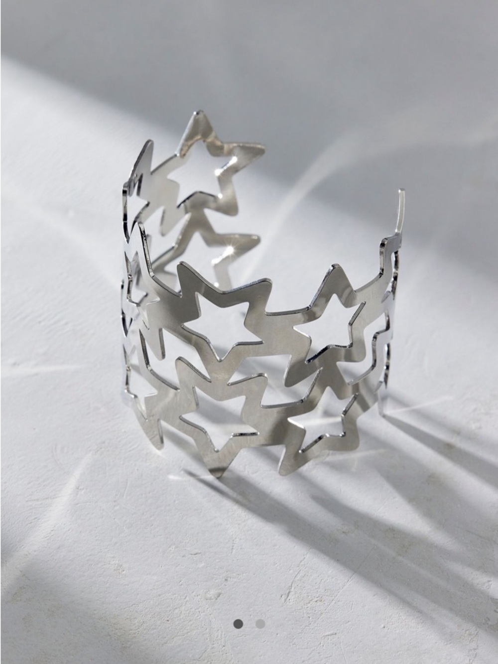 NWT Urban Outfitters Silver Rock Star Cuff Bracelet
